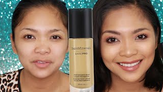 Bare Minerals Bare PRO Liquid Foundation  Wear Test Worth The Hype  Tina Czarina [upl. by Hollander]