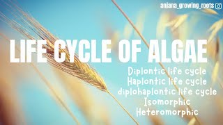 Diplohaplontic  Diplontic  Haplontic  Isomorphic Heteromorphic  Life Cycles Of Algae [upl. by Drona]