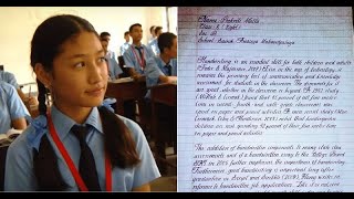 The Girl from Nepal who has The Most Beautiful Handwriting in the World [upl. by Pinkerton313]