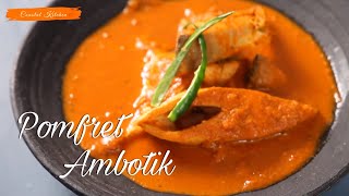 Pomfret Ambotik Recipe  पॉम्फ्रेट आम्बटतिखट  Roopa Nabar  Coastal Kitchen [upl. by Fried]