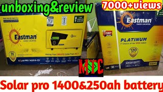 Lithium Battery inverter  Eastman inverter  Eastman 250ah Battery unboxing amp review [upl. by Ahsekan842]