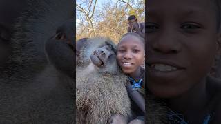 HUNTING TRIBE IN AFRICA Hadzabe tribe catch baboon for Lunch 😋africantribe baboon food america [upl. by Hsiekal]