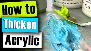 How to Thicken Acrylic Paint  EASY Tutorial [upl. by Ahsiugal895]