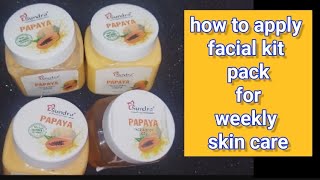 papaya facial kit pack at home  glowing skin😍 weekly skin care [upl. by Vez805]