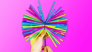 20 COLORFUL AND FUN IDEAS WITH STRAWS [upl. by Aynna]