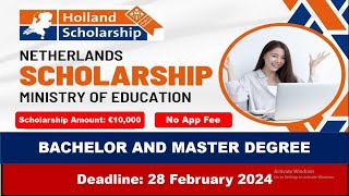 Erasmus University Holland Scholarship 2023  How to Apply Online  Netherlands [upl. by Eilrahs]