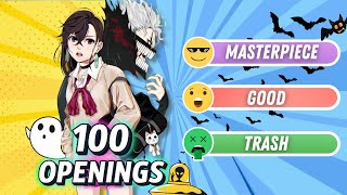 quotRate 100 Anime Openings 🎶🔥  Ultimate Opening Challenge 🌟quot [upl. by Llerehc]