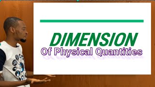 Dimension of Physical Quantities Simplified [upl. by Ramahs866]