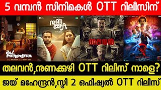 New Malayalam Movie OTT Releases  ThalavanNuna Kuzhi OTT Release Tommorrow  Stree 2 OTT  Qalb [upl. by Phillane]