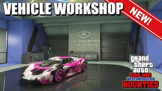 New Vehicle Workshop Vinewood Club Garage Bottom Dollar DLC  GTA 5 Online [upl. by Eybba]