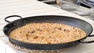 Cocinando en MeMallorca  ARROZ CON CALAMARES ALMEJAS Y GAMBAS [upl. by Negroj223]