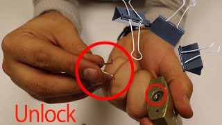 How to Unlock locks with a paperclip [upl. by Martinez731]