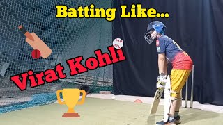 Batting Practice like Virat Kohli  Cricket in the Nets  cricket battingskills viratkohli virat [upl. by Einor]