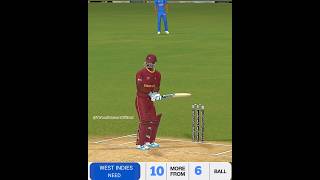 West Indies Need 10 runs in last 6 balls against India  Real Cricket 24 [upl. by Mharg]