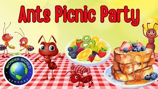 Wonder World Sensory  ANTS PICNIC PARTY High contrast colorful video for babies and toddlers [upl. by Schwinn135]