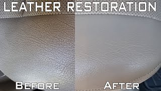 Leather seat restoration step by stepHow to use clydes leather recoloring balmCleaning car seats [upl. by Aliemaj]