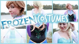 My Halloween Costume DIY Frozen Elsa and Anna  OOTD [upl. by Anayd481]