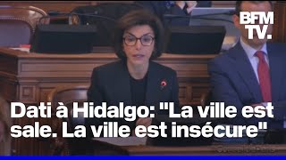 quot12000 parisiens quittent la capitale chaque annéequot au conseil de Paris Dati face à Hidalgo [upl. by Otrevogir393]