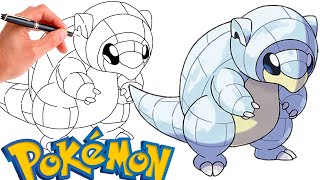 How To Draw ALOLAN SANDSHREW POKEMON  Alolan Pokemon [upl. by Sirromaj]