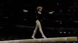 Yvonne Tousek  1996 Olympics Team Compulsories  Balance Beam [upl. by Eyahsal]