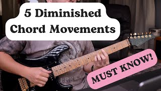 5 Diminished Chord Movements for RnB Guitar [upl. by Ruamaj]