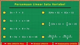 Persamaan Linear Satu Variabel Menentukan Himpunan Penyelesaian Menentukan Nilai x [upl. by Retsim]