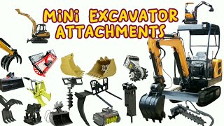 MINI EXCAVATOR ATTACHMENTS [upl. by Amoreta199]