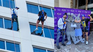 Rappelling Off A 300 Foot Tall Building For Charity  Going Over The Edge For Give Kids The World [upl. by Dosi]