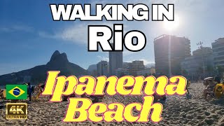 2023 Ipanema  Rio de Janeiro  Walking Beach 4k UHD Pt2 [upl. by Dadivitan187]