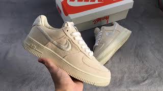 Stussy x Nike Air Force 1 Low Fossil [upl. by Enomrej]