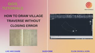 How to Draw Village Traverse without using Angles and without Closing Error in AutoCAD [upl. by Rezzani966]