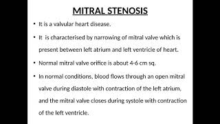 Mitral Stenosis [upl. by Mamoun]