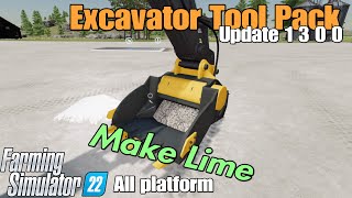 Excavator Tool Pack  FS22 UPDATE See Note Correction [upl. by Hobbs]