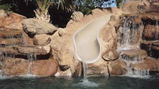 Water Slides  Unique Landscaping amp Custom Pools [upl. by Gniliem]