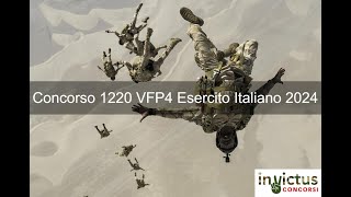 Concorso 1220 VFP4 Esercito Italiano 2024 [upl. by Anaili]