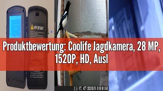 Produktbewertung Coolife Jagdkamera 28 MP 1520P HD Auslösegeschwindigkeit 02 s und 27 Infrarot [upl. by Marasco]