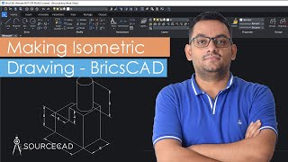 Making an isometric drawing with dimension in BricsCAD [upl. by Longawa948]