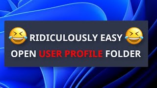 How to Open User Profile Folder in Windows windows11 windows10 tech [upl. by Middle]