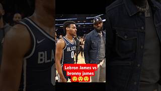 Lebron James Vs Bronny😲shorts shortsvideonbashortsyoutubeshorts viralnbashorts [upl. by Gnal]