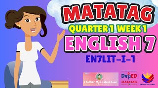 MATATAG English 7 Q1 Week1 Basic Elements of Poetry [upl. by Nerag828]