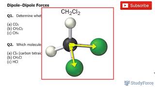 ⚗️ Dipole–Dipole Forces CO₂ CH₂Cl₂ CH₄ Question 1 [upl. by Hutson]