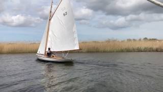 Sail 52 sailing beautifully towards Hickling broad Norfolk Broads Sailing 2017 [upl. by Eytak]