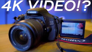 Using a Canon 600D  T3i in 2021 4K Starter YouTube Camera [upl. by Holey202]