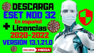 DESCARGAR ESET NOD32 MAS LICENCIA GRATIS DE POR VIDA  2021 2022 [upl. by Rodger249]