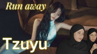 Tzuyu from twice Run away MV reaction🔥رياكشن لاغنية تزويو [upl. by Henebry]