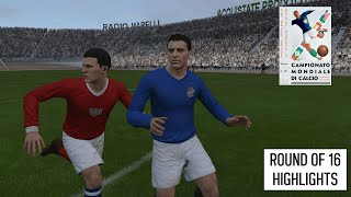 1934 World Cup Round of 16 Highlights Part 1  Historic Football Simulation [upl. by Locin]