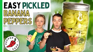 Pickled Banana Peppers  Quick Crunchy and Easy Pepper Geek [upl. by Agate]