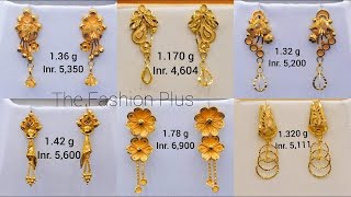 latest gold small stud earrings designs 2024 with weight amp price  new daily use stud earringsampnew [upl. by Ym425]