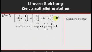 lineare Gleichungen  Niveau 3  ©wwwmathehilfende  Nachhilfevideos kostenlos [upl. by Aihk227]