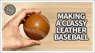 Leather Craft Replacing Baseball Leather Cover [upl. by Glasgo]